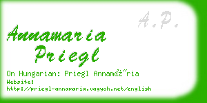 annamaria priegl business card